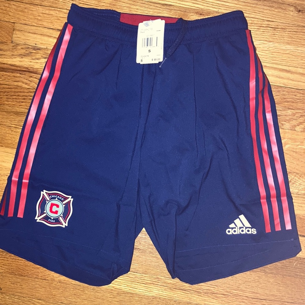 Adidas authentic Chicago Fire FC MLS soccer shorts